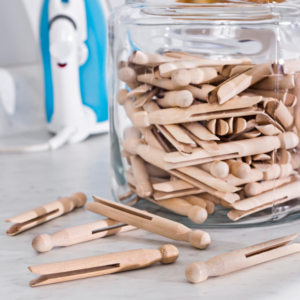 100-Piece Birch Wood Clothespins for Laundry and Everyday Use