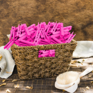 100-Piece Heavy-Duty Wooden Clothespins for Laundry and Crafts