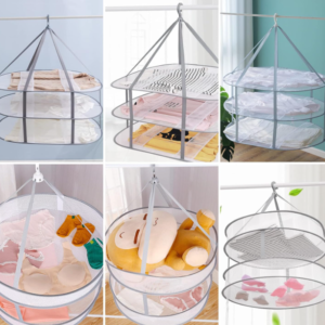 3-Tier Foldable Mesh Drying Rack for Sweaters and Delicates