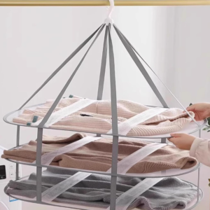 3-Tier Foldable Flat Mesh Drying Rack for Sweaters and Delicate Items
