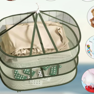 2-Pack Foldable Single and Double-Layer Mesh Drying Racks