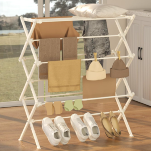 Foldable Clothes Drying Rack with Reinforced Joints