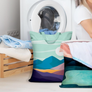 2-Piece Water-Resistant Travel Laundry Bags with Carry Handles