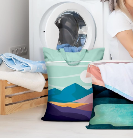 2-Piece Water-Resistant Travel Laundry Bags with Carry Handles