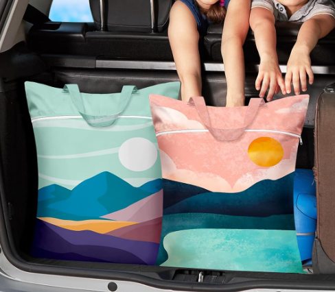 2-Piece Water-Resistant Travel Laundry Bags with Carry Handles - Image 2